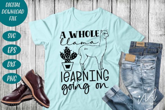 A Whole Llama Learning Going on Svg