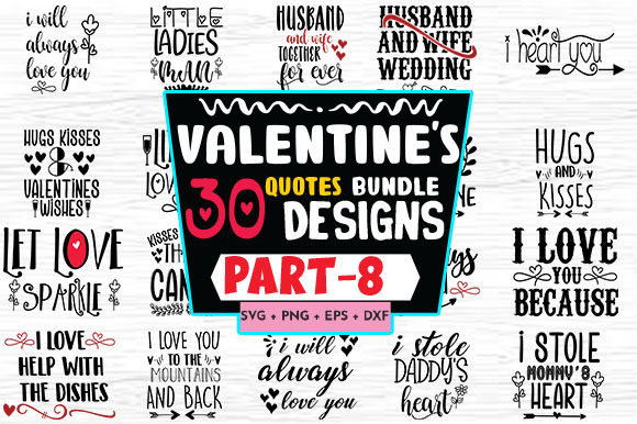 Love Valentine Quote Bundle 30 Designs Review
