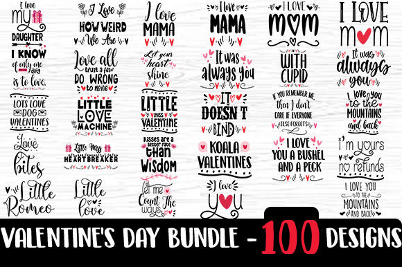 Valentine Bundle 100 Quote Designs Review