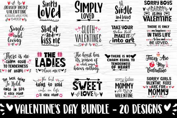 Valentine Bundle 20 Quote Sayings Review
