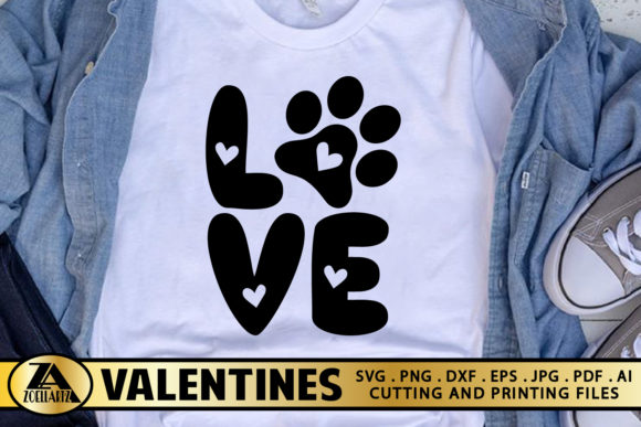 Valentine Quote Dog Love Paw Print Heart Review